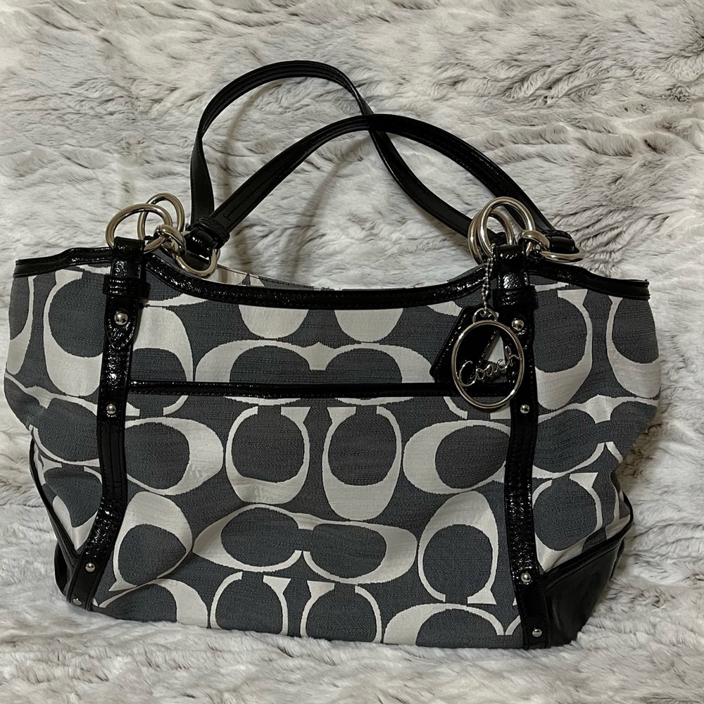 Coach purse with double over the shoulder straps
